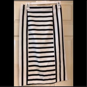 White and black Zara stripper skirt